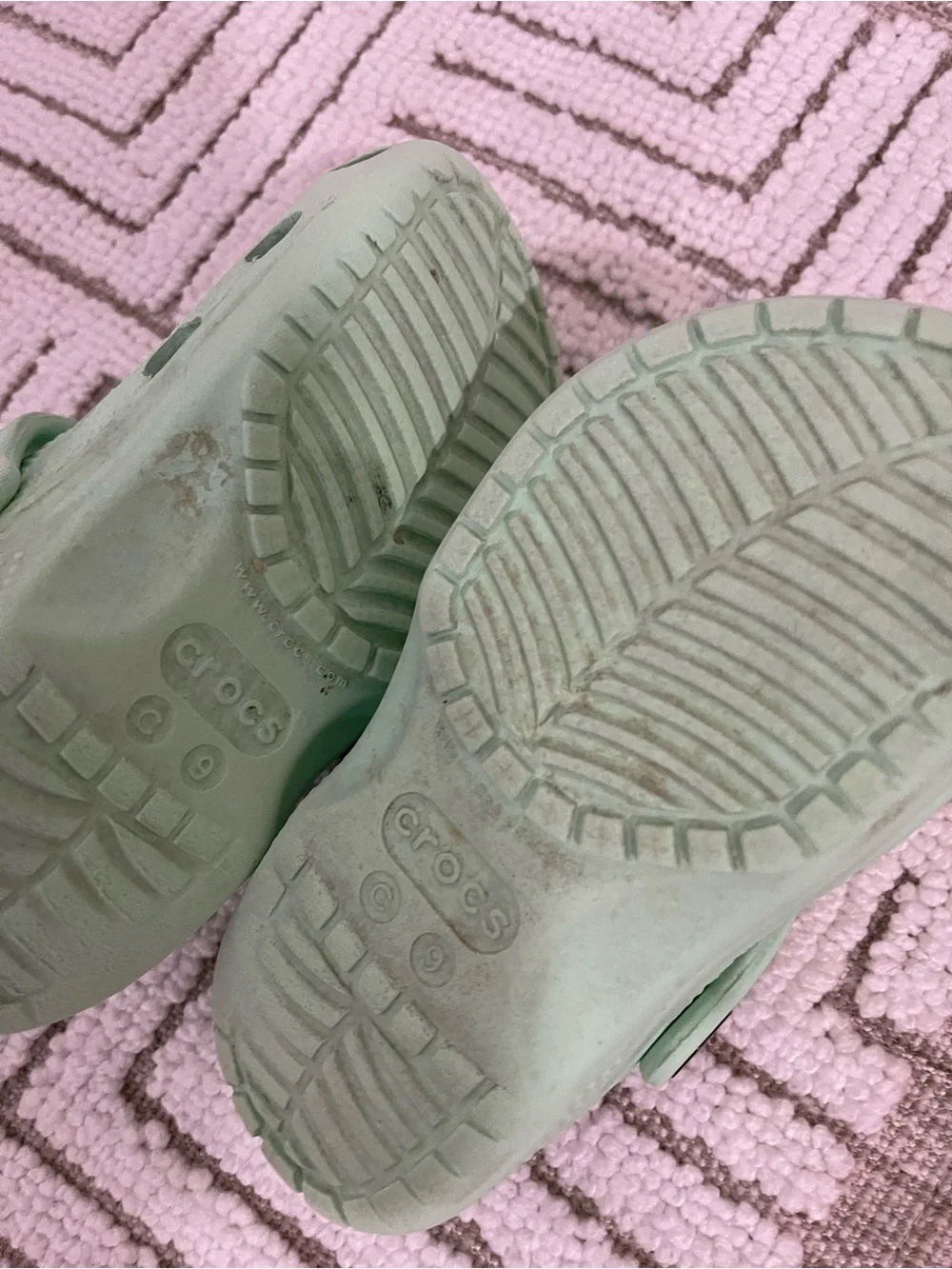 CROCS Kids Clog in Mint Green with Charm